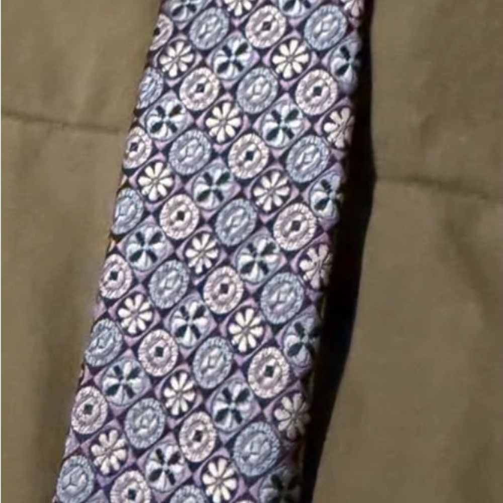 Boys Clip-On Tie Toddler 2T–5T Purple Blue Pattern